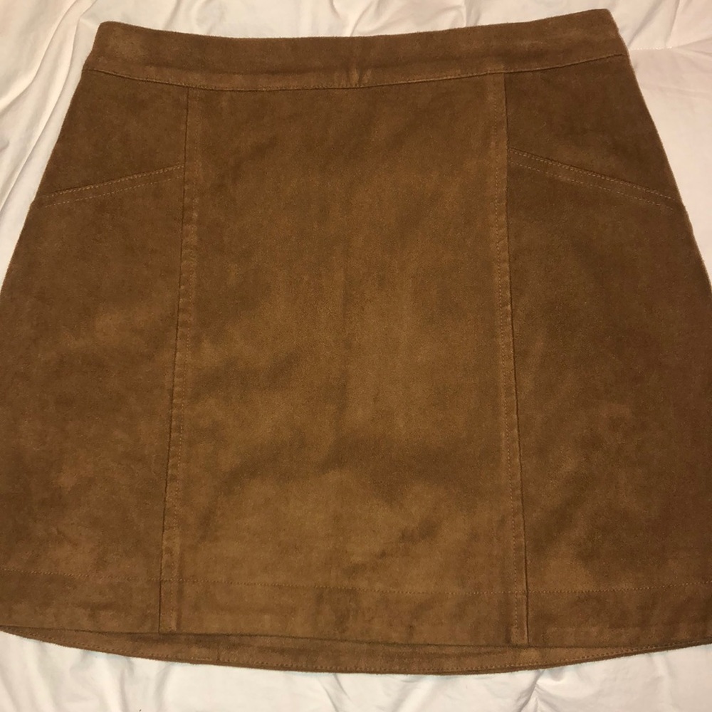 Abercrombie brown suede skirt
